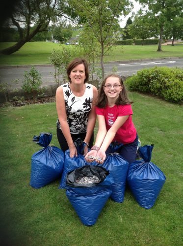 Margaret and one of our ring pull collectors Ellie.